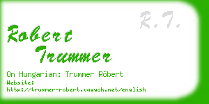 robert trummer business card